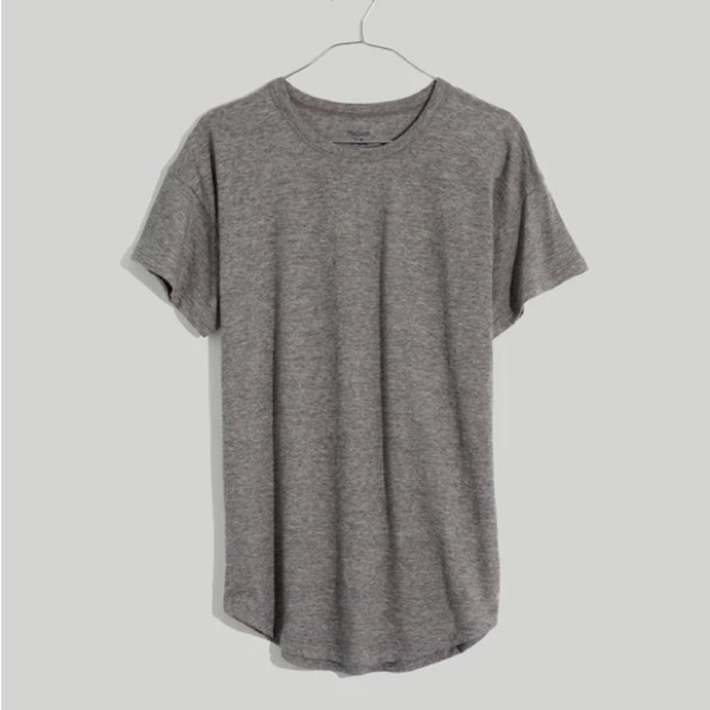 Madewell 100% Cotton Gray Whisper Cotton Crewneck Tee size Small Gently